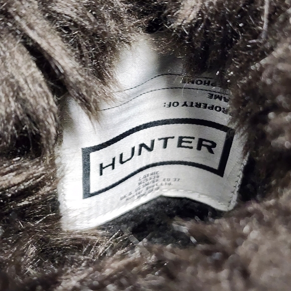 Hunter Cathie leather/rubber fur lined boots sz 6 - Picture 3 of 9